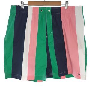 Tommy Hilfiger 7" Swim Trunks Short Maillot Striped Multi Color XXL Inner Mesh